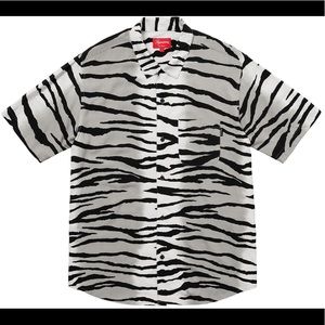 Supreme Tiger Stripe Rayon Shirt Grey